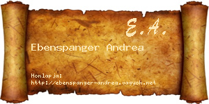 Ebenspanger Andrea névjegykártya
